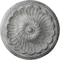 Ekena Millwork Flower Spiral Ceiling Medallion (Canopies up to 2"), 12 1/4"OD x 2 1/4"P, Ultra Pure White Crackle CM12FLUWC - alternate 1